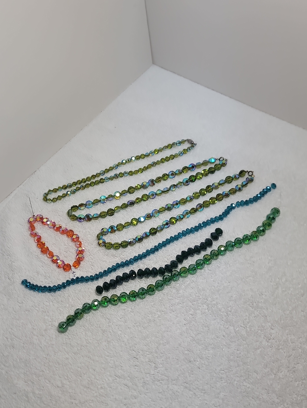 Multicolor Faceted Vintage Crystal Bead Set NWOT